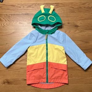 Cat & Jack Caterpillar Toddler Rain Jacket Size 2T Multi Colored